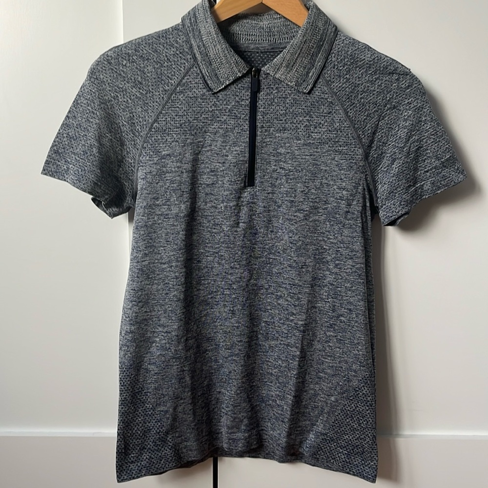 Lululemon Blue Half zip polo